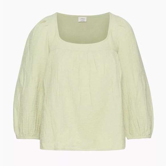 Aritzia Wilfred Kingdom Blouse in pastel sage green, small size - Picture 4 of 4